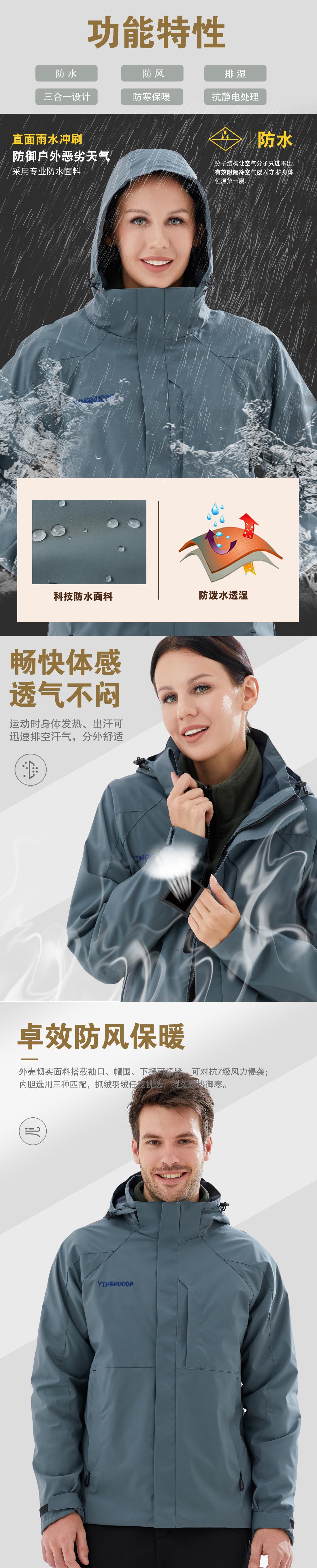 浅绿色冲锋衣CFY1903-9(图2)