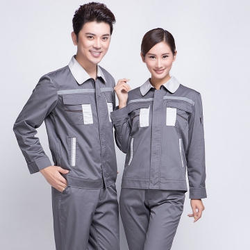 中灰拼银白秋季工作服AC09-4